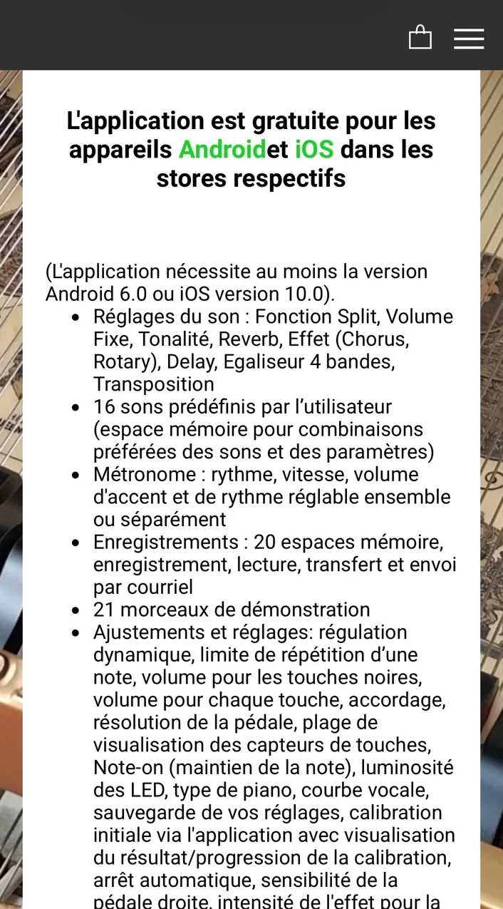 Fonctions Android et iOS de l'application adsilent