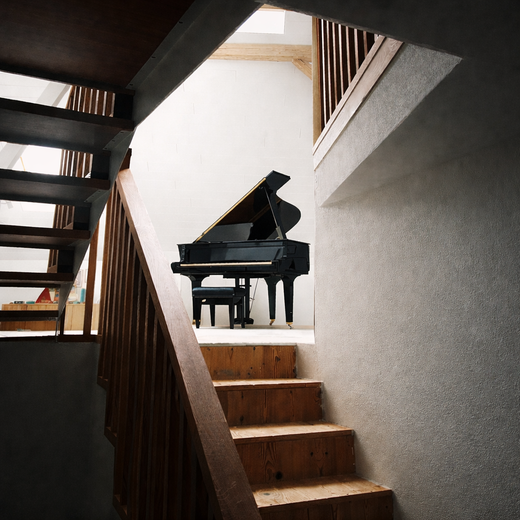Piano acoustique équipé d'un système Adsilent